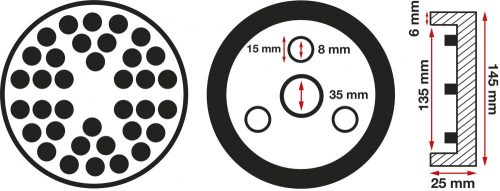 BGS technic Gumipogácsa csápos emelőhöz | Ø 145 mm (BGS 6474)