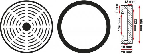 BGS technic Gumipogácsa csápos emelőhöz | Ø 160 mm (BGS 6475)