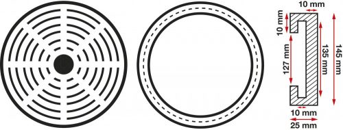 BGS technic Gumipogácsa csápos emelőhöz | Ø 150 mm (BGS 6478)