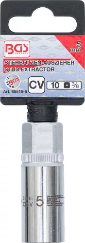 BGS technic Tőcsavar ki- és behajtó fej BGS 65515 készlethez, 5 mm, 3/8”, 19 mm hatszög (BGS 65515-5)