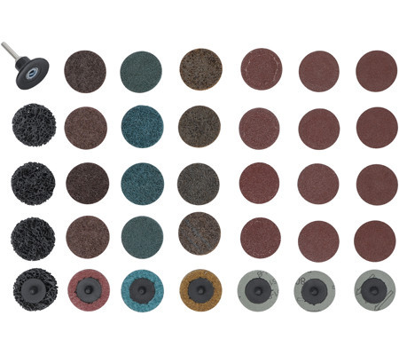 BGS technic Csiszolókorong-/Velcro korong készlet | Ø 50 mm | 35 darabos (BGS 6649)