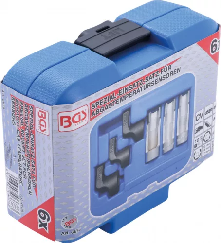 BGS technic Speciális kulcskészlet kipufogógáz-hőmérséklet érzékelőkhöz (EGT) | 6 darabos (BGS 6678)