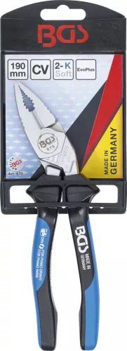 BGS technic Nagy teherbírású kombinált fogó | vágóéllel | Evo Plus | 190 mm (BGS 675)