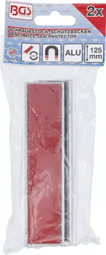 BGS technic Satu-védőpofák | Aluminium | Szélesség: 125 mm | 2 darabos (BGS 6799)