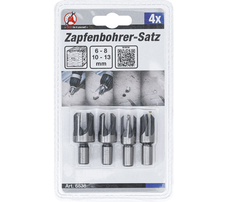 BGS DIY Csapfúrókészlet | 6 - 8 - 10 - 13 | 4 darabos (BGS 6838)