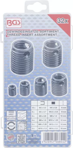 BGS technic Menetes betét készlet | önmetsző | 32 darabos (BGS 6844)
