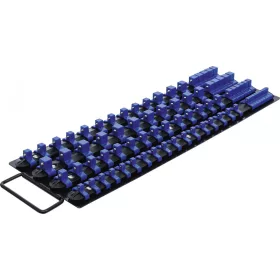   BGS technic Dugókulcstartó sín készlet dugókulcsbetétekhez | 80 kapoccsal | 6,3 mm (1/4"), 10 mm (3/8"), 12,5 mm (1/2") betétekhez (BGS 6871)