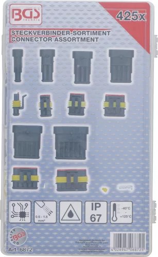 BGS technic Vízálló csatlakozó készlet | 425 darabos (BGS 6872)