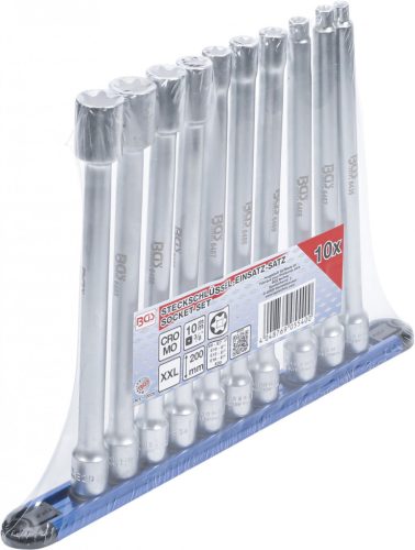 BGS technic Dugókulcskészlet, E-profil | XXL | 10 mm (3/8") | E6 - E20 | 10 darabos (BGS 70026)