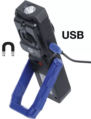 BGS technic COB LED műhelylámpa mágnessel és kampóval | összecsukható (BGS 70051)