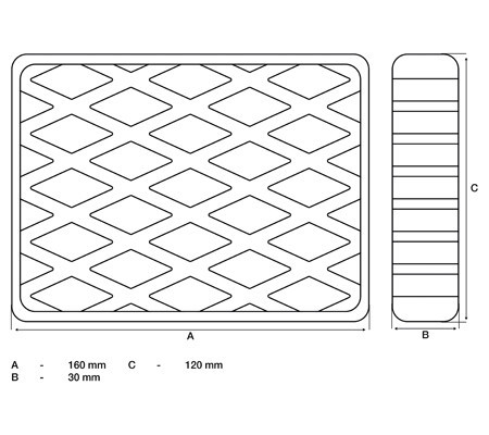 BGS technic Gumipogácsa | csápos emelőhöz | 160 x 120 x 30 mm (BGS 7006)