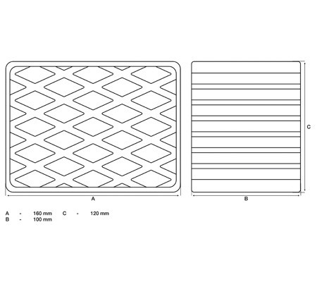 BGS technic Gumipogácsa | csápos emelőhöz | 160 x 120 x 100 mm (BGS 7008)