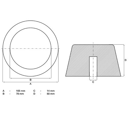 BGS technic Gumipogácsa | csápos emelőhöz | Ø 105 mm (BGS 7009)