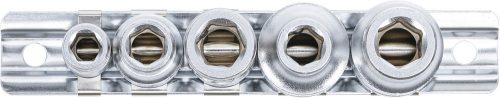 BGS technic Bitadapter-készlet rögzítő golyóval | 6,3 mm (1/4") / 10 mm (3/8") / 12,5 mm (1/2") meghajtás | 5 db. (BGS 70103)