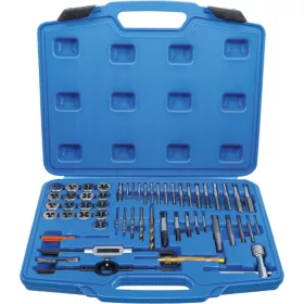   BGS technic Menetfúró és menetmetsző készlet "coll" méretekkel 1/4"-1/2"  56 darabos (BGS 70105)
