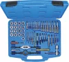 BGS technic Menetfúró és menetmetsző készlet "coll" méretekkel 1/4"-1/2"  56 darabos (BGS 70105)