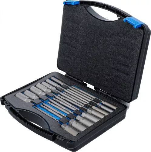 BGS technic Fúrógépbe fogható dugókulcs készlet, hatszög, extra hosszú, 1/4", 5,5-19 mm, 15 darabos (BGS 70147)