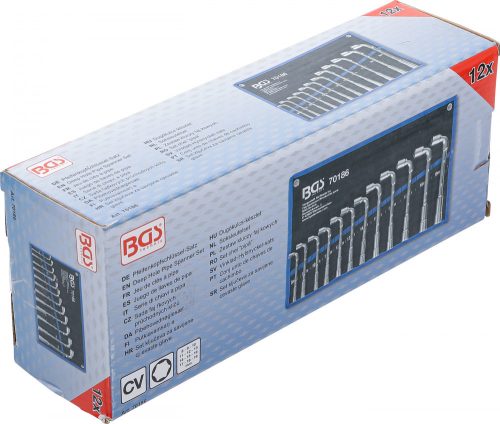 BGS technic Dugókulcs készlet, 8-19 mm, 12 darabos (BGS 70186)