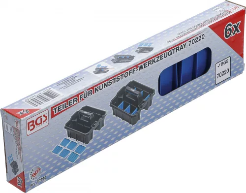 BGS technic Szerszámtáska elválasztók | Megerősített műanyag | 6 db. (BGS 70222)
