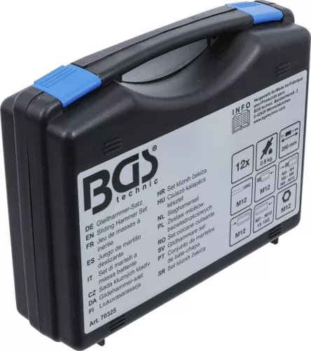 BGS technic Csúszó kalapács készlet | menetes adapterekkel | 12 darabos (70325)