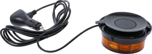 BGS technic Forgó jelzőfény| sárga | mágnessel | 12 V / 24 V | Ø 130 mm (70342)