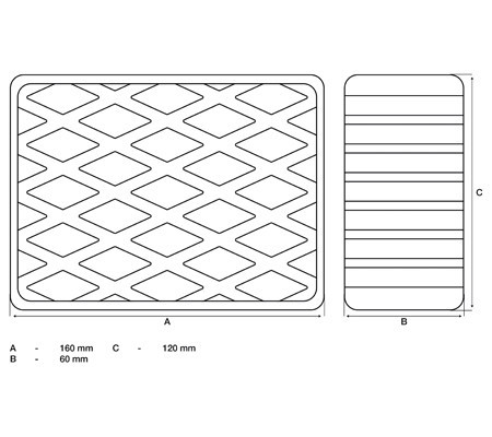 BGS technic Gumipogácsa | csápos emelőhöz | 160 x 120 x 60 mm (BGS 7038)