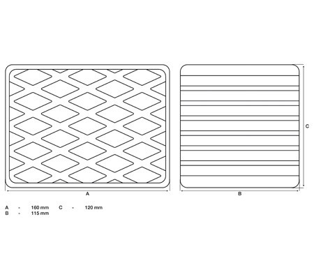 BGS technic Gumipogácsa | csápos emelőhöz | 160 x 120 x 115 mm (BGS 7039)
