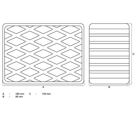 BGS technic Gumipogácsa | csápos emelőhöz | 160 x 120 x 80 mm (BGS 7040)