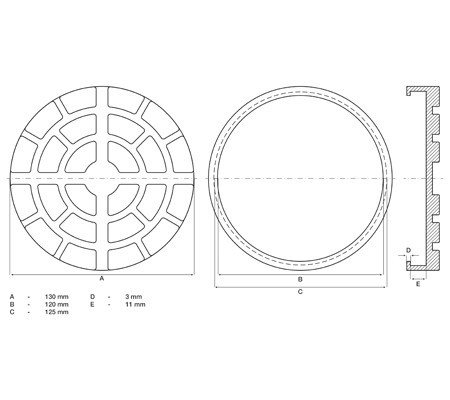 BGS technic Gumipogácsa | csápos emelőhöz | Ø 130 mm (BGS 7044)