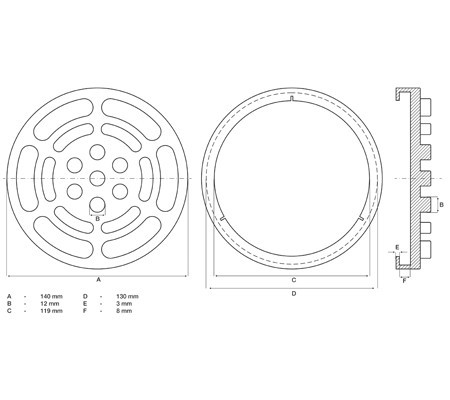BGS technic Gumipogácsa | csápos emelőhöz | Ø 140 mm (BGS 7047)