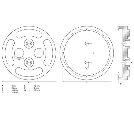 BGS technic Gumipogácsa | csápos emelőhöz | Ø 140 mm (BGS 7048)