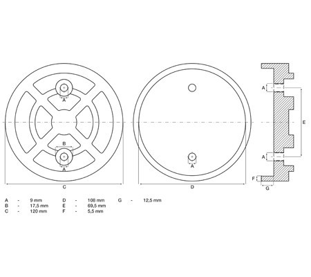 BGS technic Gumipogácsa | csápos emelőhöz | Ø 120 mm (BGS 7049)