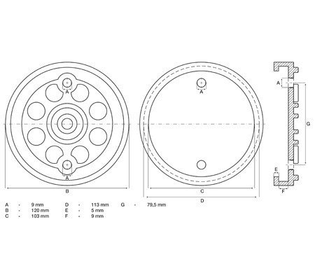 BGS technic Gumipogácsa | csápos emelőhöz | Ø 120 mm (BGS 7052)