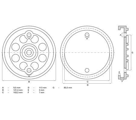 BGS technic Gumipogácsa | csápos emelőhöz | Ø 120 mm (BGS 7053)