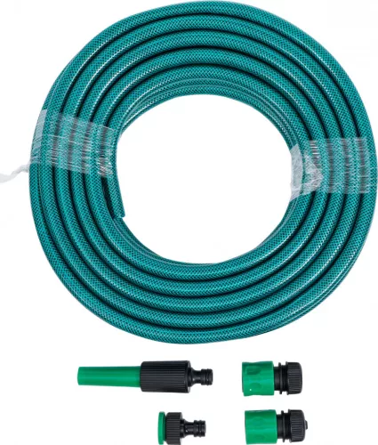 BGS DIY Kerti tömlő | PVC | kerti permetezővel és csatlakozó dugóval | 1/2" | 15 m (BGS 70906)