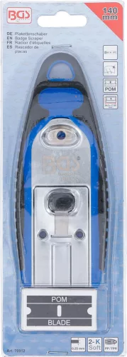 BGS technic Rendszámtábla tisztító szerszám, 40 mm, 6 műanyag kaparópengével (BGS 70912)