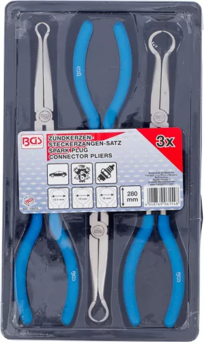 BGS technic Gyújtógyertya fogó készlet, 3 darabos (BGS 70970)