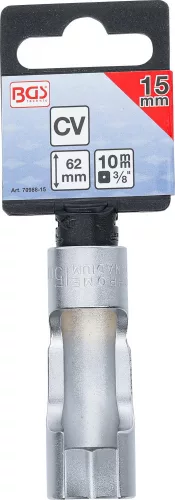 BGS technic Speciális dugókulcs, hasított, 3/8", 15 mm (BGS 70988-15)