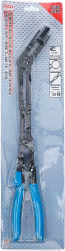 BGS technic Dupla áttételes tömlőbilincs fogó, derékszögű, 0-50 mm, 430 mm (BGS 71006)