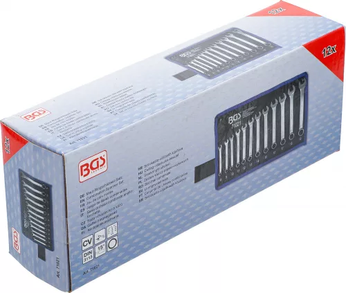 BGS technic Csillag-villáskulcs készlet, 8-19 mm, 12 darabos (BGS 71021)