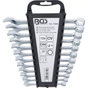   BGS technic Csillag-villáskulcs készlet, 8–19 mm, 12 részes, fali tartóban (BGS 71022)