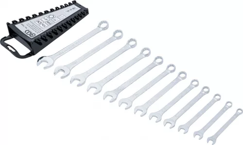BGS technic Csillag-villáskulcs készlet, 8–19 mm, 12 részes, fali tartóban (BGS 71022)