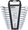 BGS technic Csillag-villáskulcs készlet, 8–19 mm, 12 részes, fali tartóban (BGS 71022)