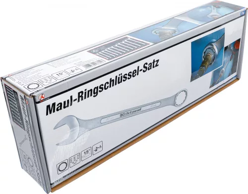 BGS DIY Csillag-villáskulcs készlet, 34–50 mm, 11 részes, feltekerhető tartóban XXL (BGS 71025)