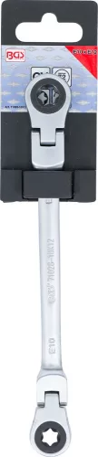 BGS technic Racsnis csillagkulcs csukló fejjel, E-profil, E10 x E12 (71028-10X12)