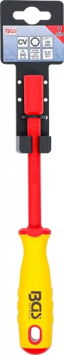 BGS technic VDE dugókulcsos csavarhúzó, hatszög, 7 mm, Pengehossz 125 mm (BGS 71087)