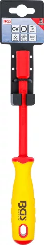 BGS technic VDE dugókulcsos csavarhúzó, hatszög, 8 mm, Pengehossz 125 mm (BGS 71088)