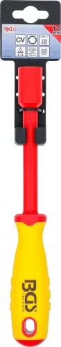BGS technic VDE dugókulcsos csavarhúzó, hatszög, 12 mm, Pengehossz 125 mm (BGS 71092)