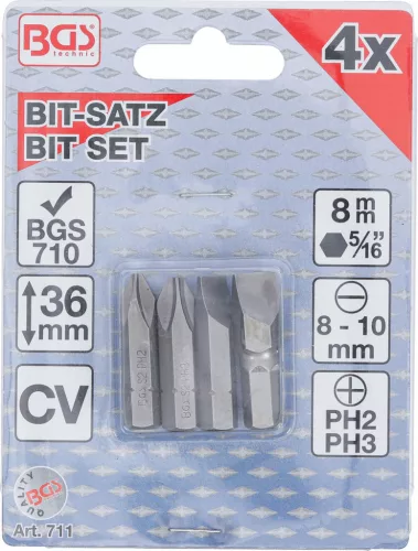 BGS technic Bitfej készlet a 710 cikkszámú termékhez (BGS 711)