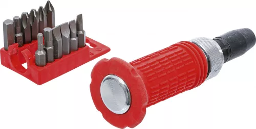 BGS DIY Kézi ütvecsavarozó készlet 1/2”, 12 db bittel és kézvédős markolattal (BGS 712)